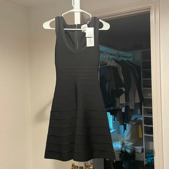 Herve Leger | Dresses | Herve Leger Black Fit And Flair Bandage Dress |  Poshmark